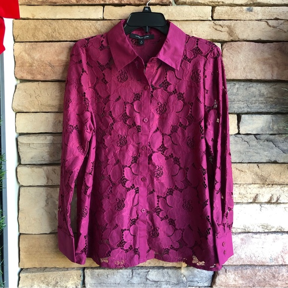 Marc New York Tops - Marc New York Andrew Marc pink floral collared button up shirt NWT Medium